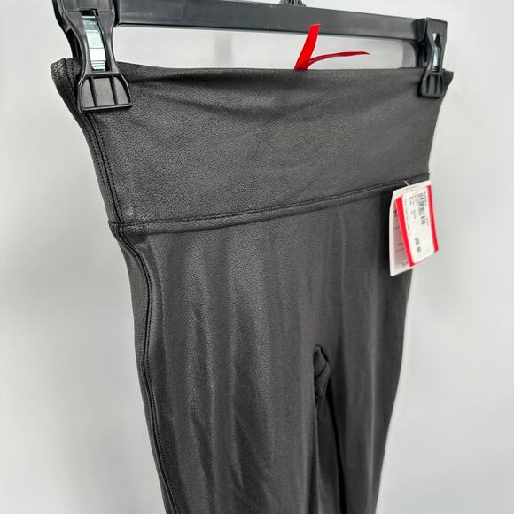 SPANX NWT Faux Leather Leggings in Black // XS - Picture 8 of 9